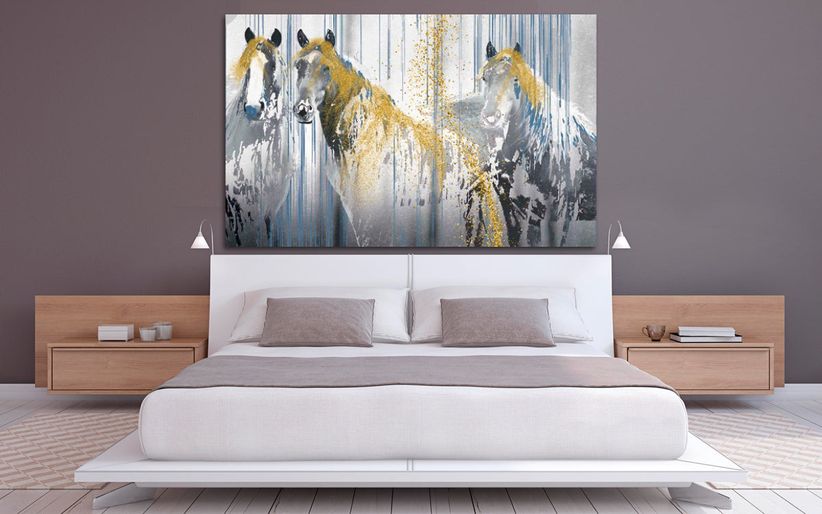 Horse wall art Amazing hand drawn horse paintings on canvas home wall decor canvas painting horse printable art large canvas art