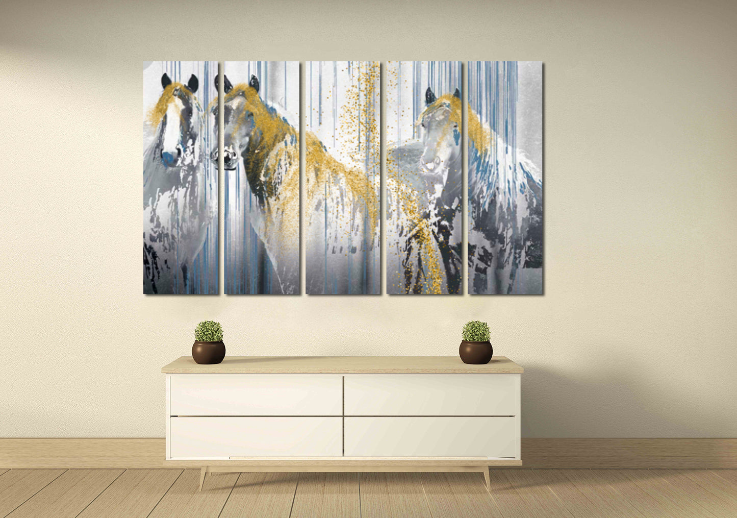 Horse wall art Amazing hand drawn horse paintings on canvas home wall decor canvas painting horse printable art large canvas art