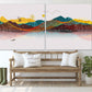 Mountain line art wall print Modern abstract art Abstract art print Multi panel canvas room wall decor Abstract wall art Abstract painting