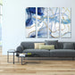 Large abstract painting blue and gold Modern abstract art Multi panel canvas Wall art Canvas painting Abstract wall art Home wall decor