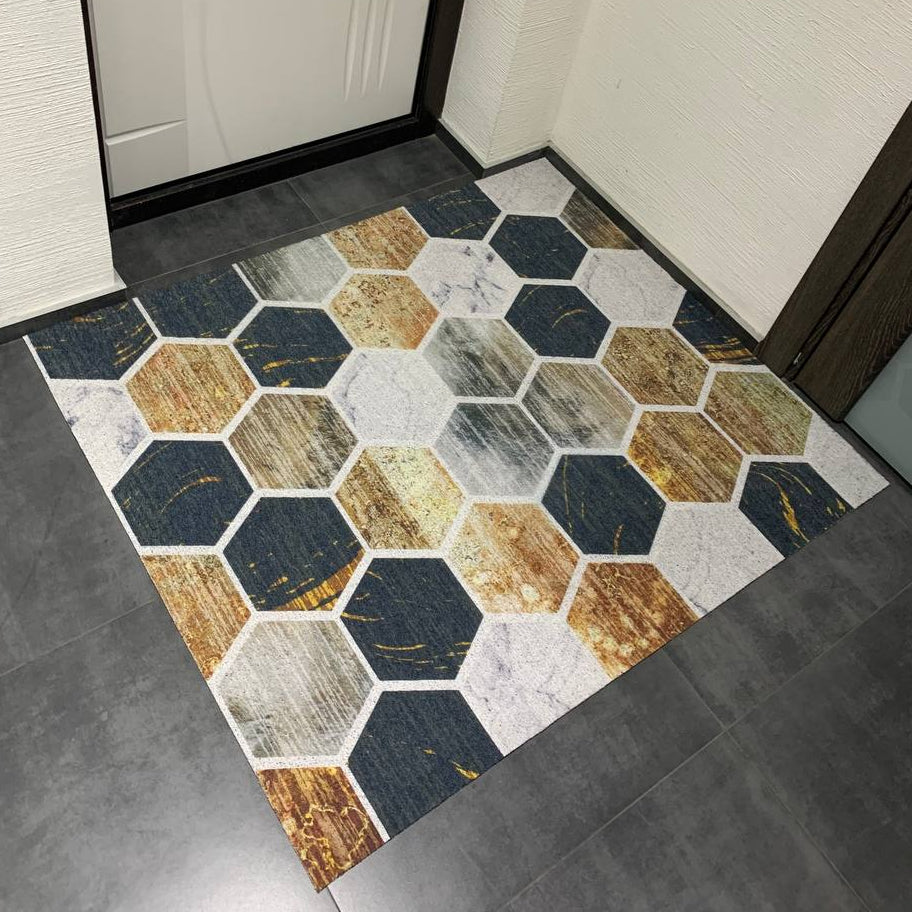 Rutschfester Flurteppich, Fußmatte für den Eingangsbereich „Geometrie“