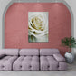 Rose flower wall art, large white rose canvas print, framed floral art print, gentle above bed wall art for bedroom, gift for her