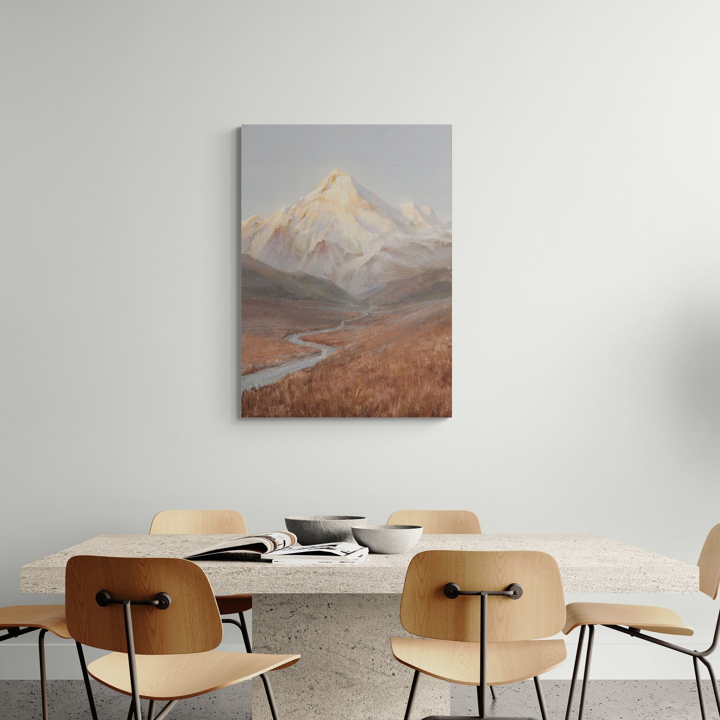 Rocky mountain wall art, landscape canvas print, scenery wall art, framed nature artwork, neutral wall art, snowy mountains wall art, gift for him