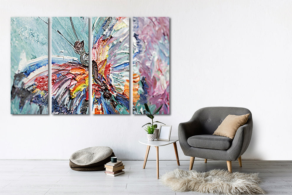 Butterfly wall art paintings on canvas, home wall decor, large canvas art, printable wall art, abstract print, Modern wall art