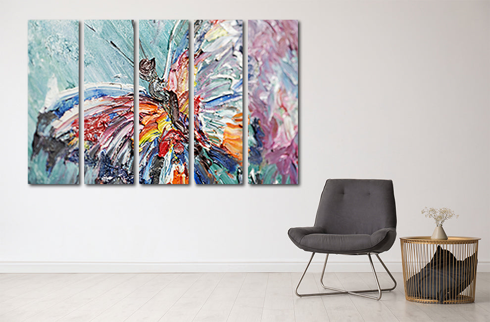 Butterfly wall art paintings on canvas, home wall decor, large canvas art, printable wall art, abstract print, Modern wall art