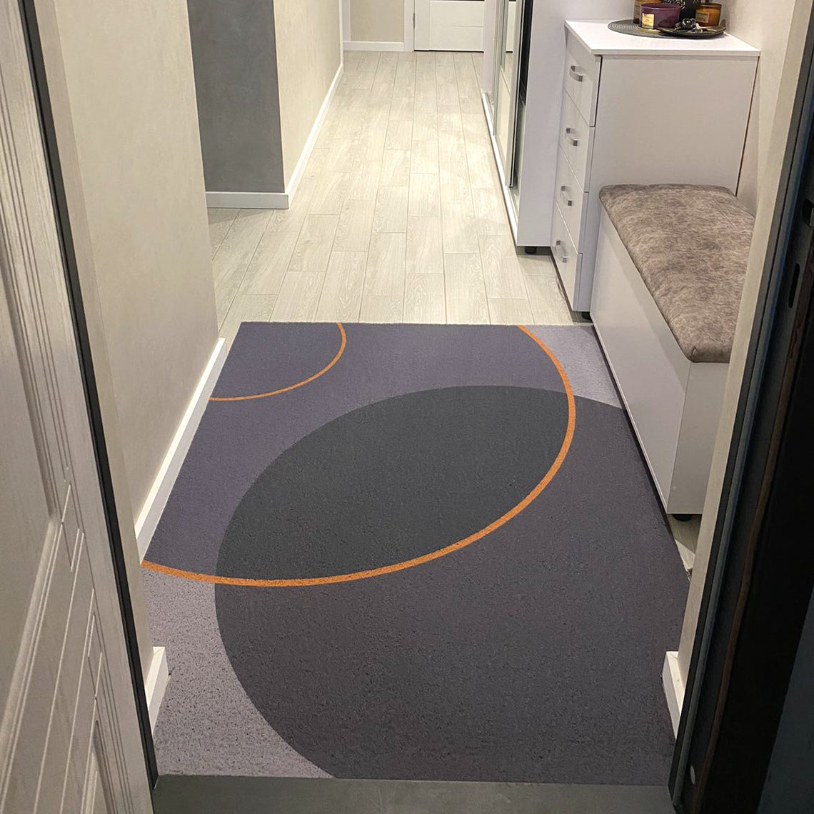 Rutschfester, schmutzabweisender Teppich, Fußmatte für den Eingangsbereich „Planeten“