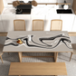 Tischdecke aus PVC mit Lederstruktur und -muster, Tischdecke „Abstract Beige“