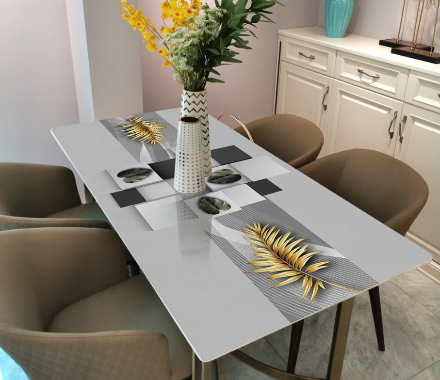 Wasserfeste Tischdecke mit Muster, stilvolle Küchentischdecke "Minimalismus"