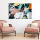 Abstract multi panel wall art, extra large canvas painting, modern wall decor print