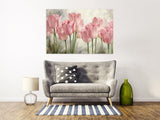 Pink tulips, Flowers wall art paintings on canvas, home wall decor, canvas painting, wall hanging decor, wall art for bedroom