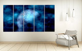 Moon wall art, Сosmos wall art paintings on canvas outer space decor home wall decor canvas painting bedroom wall decor multi panel wall art