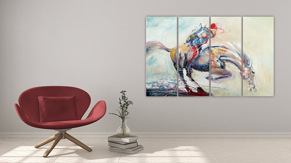 Watercolor horse Horse printable art Horse wall art paintings on canvas home wall decor canvas painting modern abstract art, trendy wall art