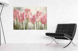 Pink tulips, Flowers wall art paintings on canvas, home wall decor, canvas painting, wall hanging decor, wall art for bedroom