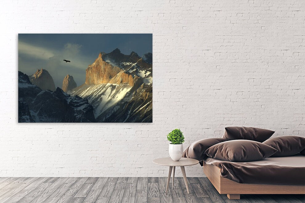 Mountains wall art paintings on canvas, wall pictures mountains, nature wall art, home wall decor, mountain art print, landscape painting