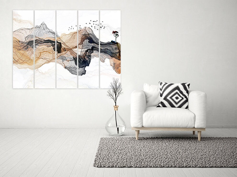 Abstract wall art paintings on canvas, home wall decor, canvas painting, housewarming and wedding gift