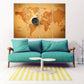 World map wall art paintings on canvas, home wall decor, canvas painting, housewarming and wedding gift