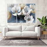 Flowers wall art paintings on canvas, home wall decor, canvas painting farmhouse wall decor 3 piece wall art 4 panel wall art 5 panel canvas