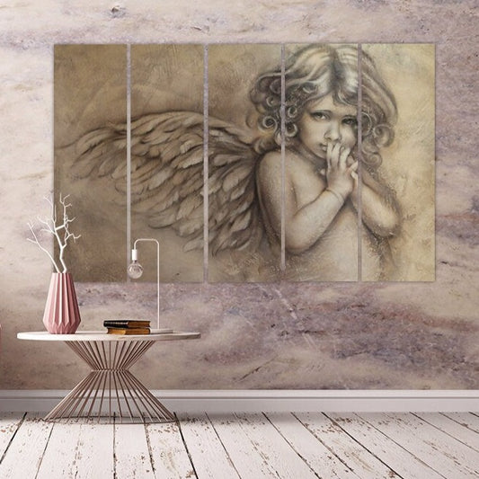 Angel wall art paintings on canvas religious wall art home wall decor bedroom wall decor printable wall art multi panel wall art