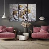 Angel wall art paintings on canvas, home wall decor, canvas painting, housewarming and wedding gift