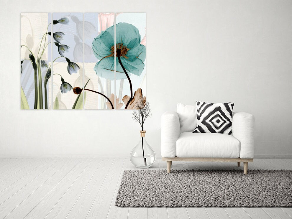 Wall art boho flowers Flowers wall art paintings on canvas home wall decor canvas painting farmhouse wall decor flower wall decor