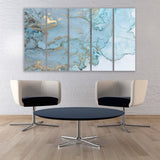 Blue marble wall art Fluid abstract print Abstract wall art paintings on canvas Home wall decor gold marble wall art multi panel wall art