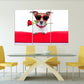 Love wall art paintings on canvas, valentines day gift, love picture, pet paintings, Valentine dog, heart wall decor, Red heart wall art