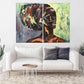 Black woman wall art Afro woman Abstract African wall art African canvas art painting Large wall art Trendy wall art African american art