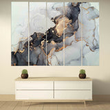 Marble wall decor, marble canvas abstract, gold and black wall art abstract wall art paintings on canvas, multi panel wall art Marble canvas
