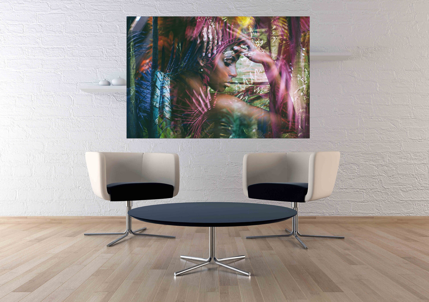 African american wall art Black woman wall art Afro woman Abstract  African canvas art painting Large wall art Trendy wall art