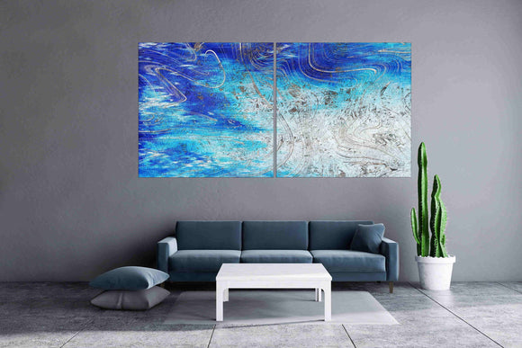 Modern abstract art Abstract painting Abstract print Abstract canvas Trendy wall art Extra large wall art Multi panel wall art Home decor