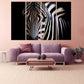Zebra wall art, Black and white art, wild animal wall art Canvas painting Contemporary art Living room art Extra large wall art