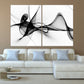 Black and white art Multi panel canvas Multi panel wall art dining room wall decor Abstract wall art Abstract painting Extra large wall art