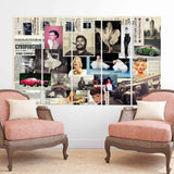Marilyn Monroe canvas art Vintage wall art Vintage decor Vintage art 60s vintage wall collage kit photo celebrities