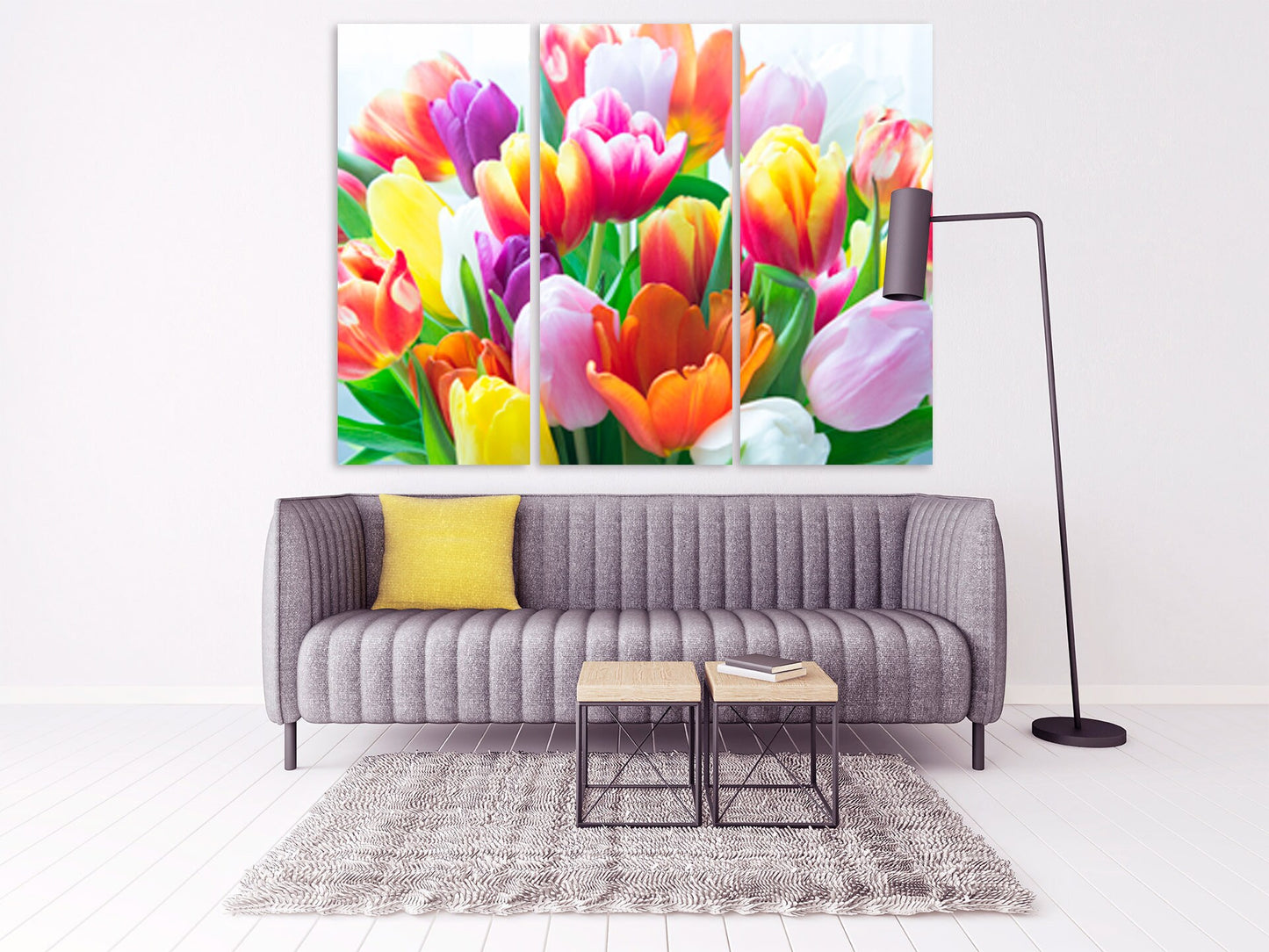 Bouquet of tulips Flowers wall art paintings on canvas home wall decor canvas painting wall hanging decor wall art for bedroom