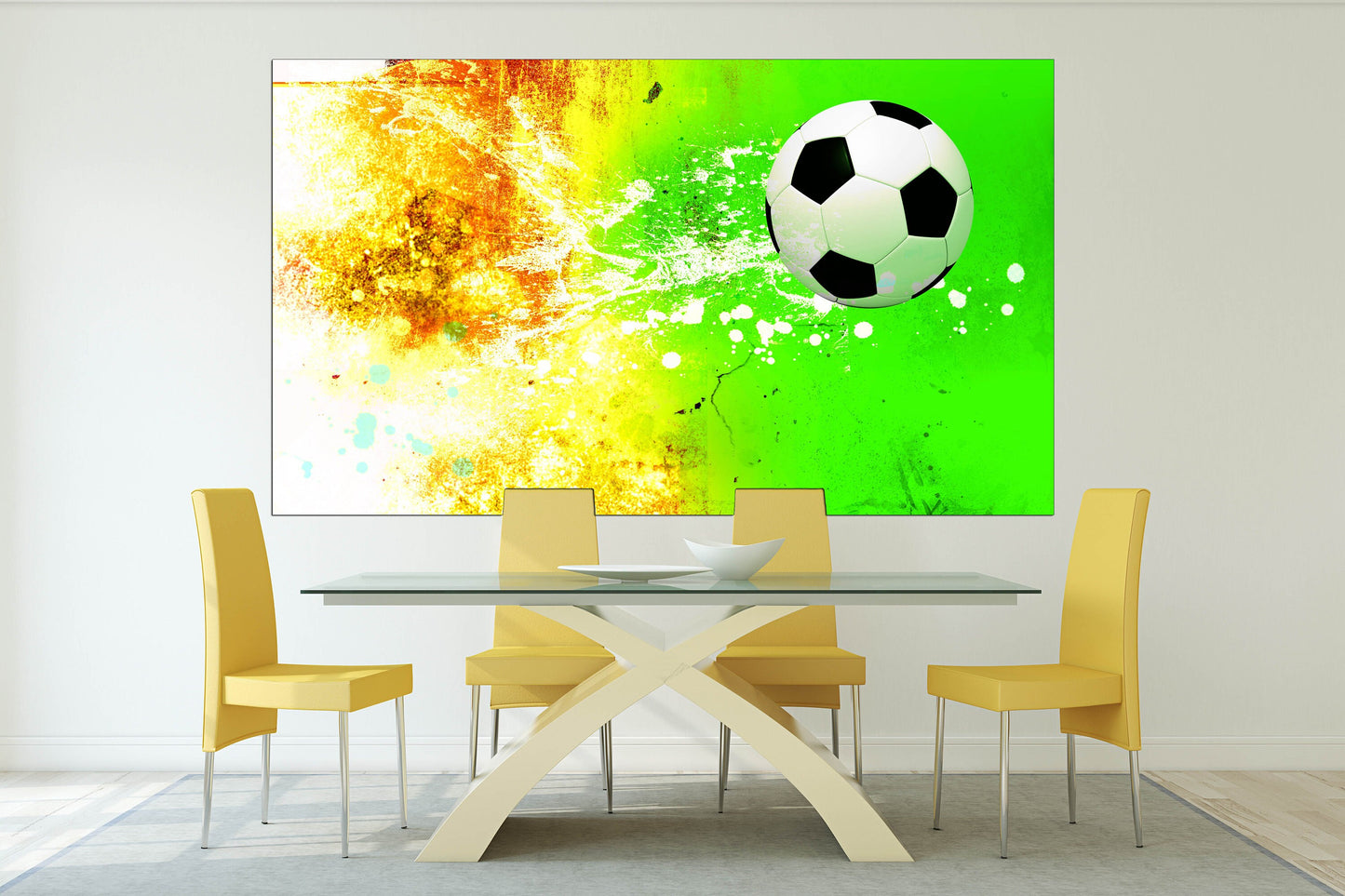 Soccer ball art Football wall art American Football Sports wall art Large abstract art Large canvas art Soccer wall art football player gift