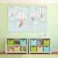 Baby nursery wall art Playroom Kids wall decor boy balloon nursery picture hot air balloon art animals print Multi panel canvas painting