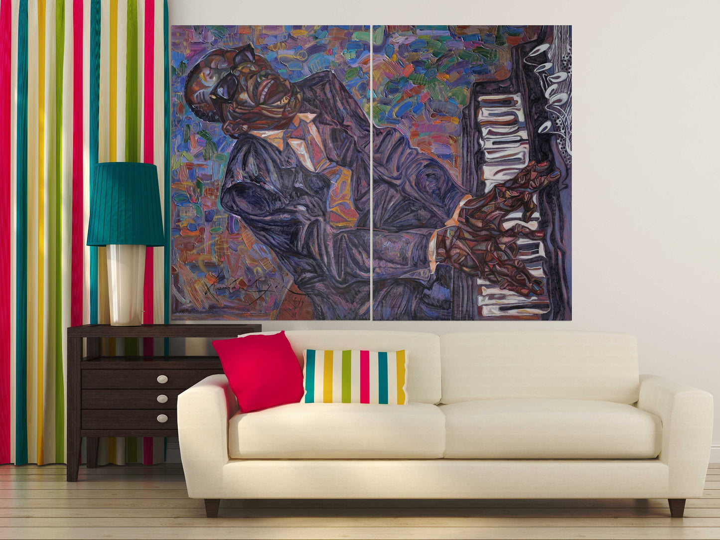 Music wall art jazz wall decor jazz club decor African american wall art Jazz canvas print Black man wall art