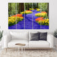 Flower wall decor paintings on canvas, nature painting, home wall decor, wood wall art, multi panel wall art, landscape painting prints