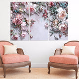 Boho flowers Wall art Botanical paintings Flowers paintings on canvas home wall decor canvas painting housewarming gift