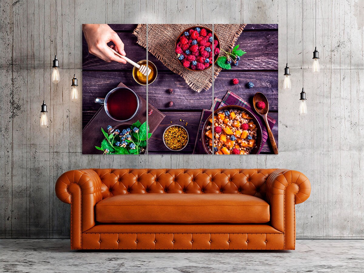 Kitchen wall decor Rustic wall decor Kitchen wall art Kitchen canvas Extra large wall art Multi panel wall art Canvas wall art