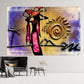 African ethnic retro illustration Abstract African wall art Masai canvas print african canvas art painting Masai painting Whimsical art