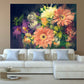 Vintage floral oil painting Flowers wall art home wall decor canvas painting Wall art boho flowers flowers canvas living room wall art