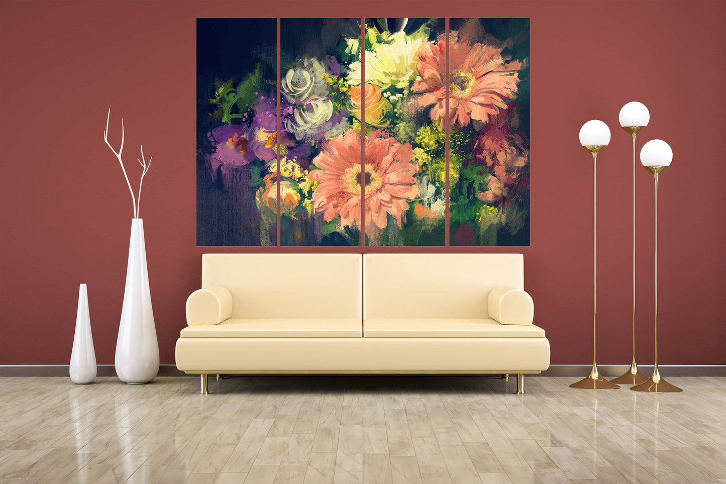 Vintage floral oil painting Flowers wall art home wall decor canvas painting Wall art boho flowers flowers canvas living room wall art
