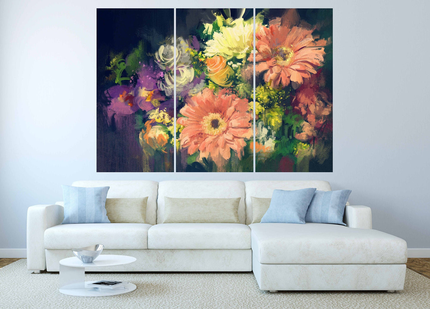 Vintage floral oil painting Flowers wall art home wall decor canvas painting Wall art boho flowers flowers canvas living room wall art