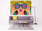 Paintings women faces wall art paintings on canvas, home wall decor, canvas painting, bright wall art, wall hanging decor