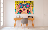 Paintings women faces wall art paintings on canvas, home wall decor, canvas painting, bright wall art, wall hanging decor