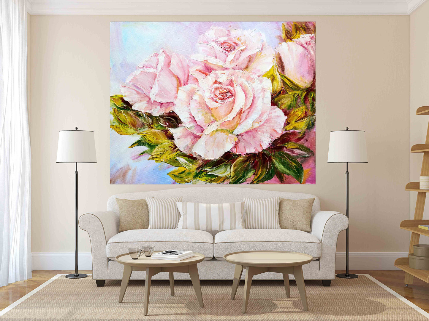 Flowers wall art Vintage floral oil painting home wall decor canvas painting Wall art boho flowers flowers canvas living room wall art