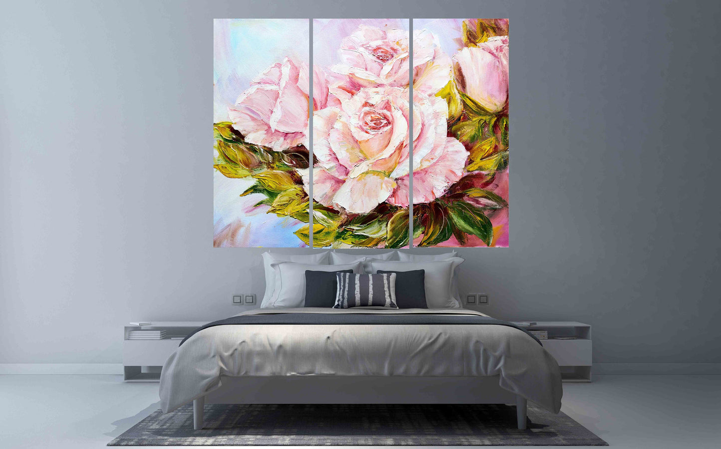 Flowers wall art Vintage floral oil painting home wall decor canvas painting Wall art boho flowers flowers canvas living room wall art