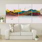 Mountain line art wall print Modern abstract art Abstract art print Multi panel canvas room wall decor Abstract wall art Abstract painting