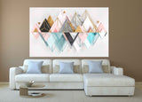 Geometric wall art Abstract wall art paintings on canvas Home wall decor Canvas painting Huge wall art Multi panel wall art
